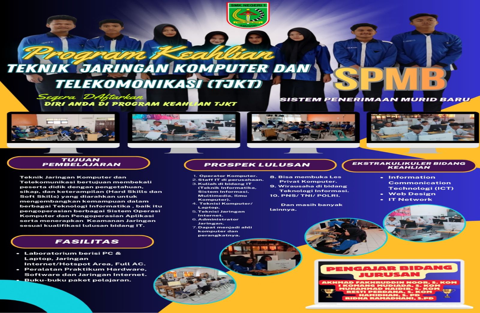 Banner Teknik Jaringan Komputer & Telekomunikasi SMKN 1 Amuntai